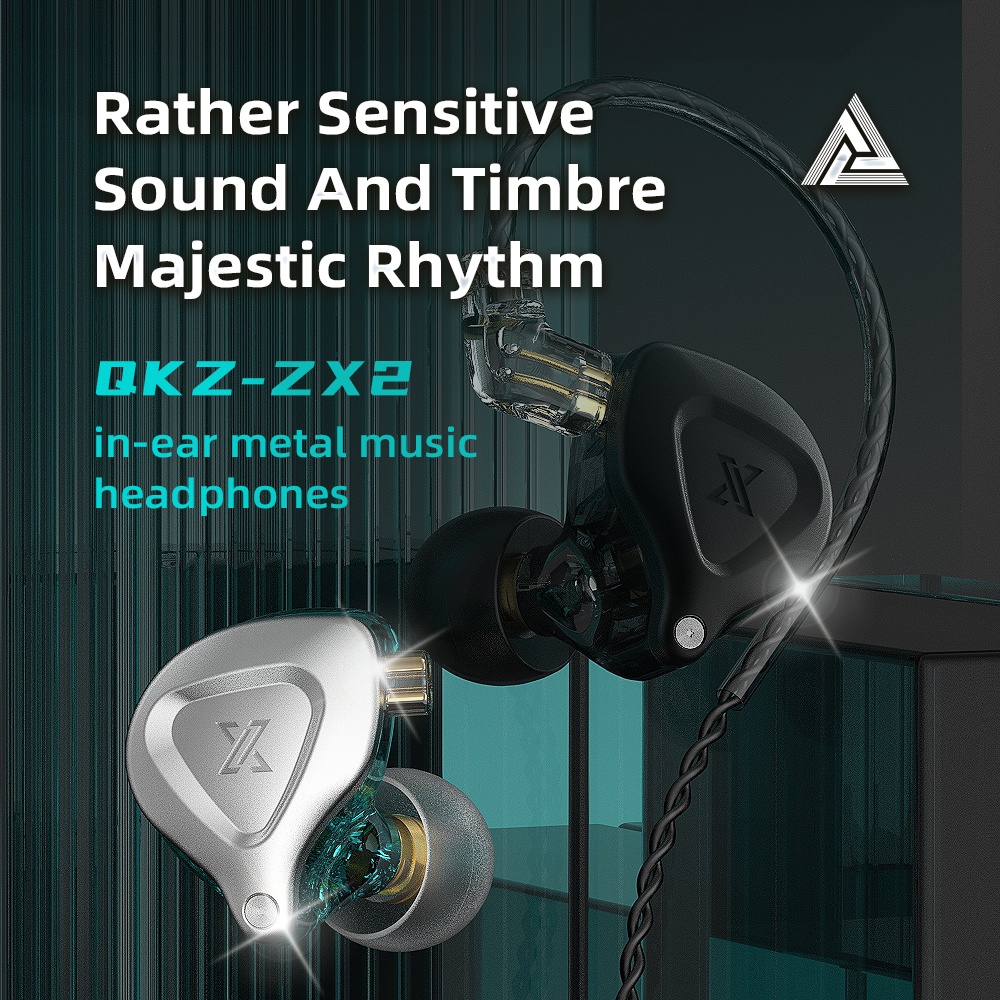 QKZ ZX2 1DD Dynamic In-ear Earphone HIFI Bass WITH MIC