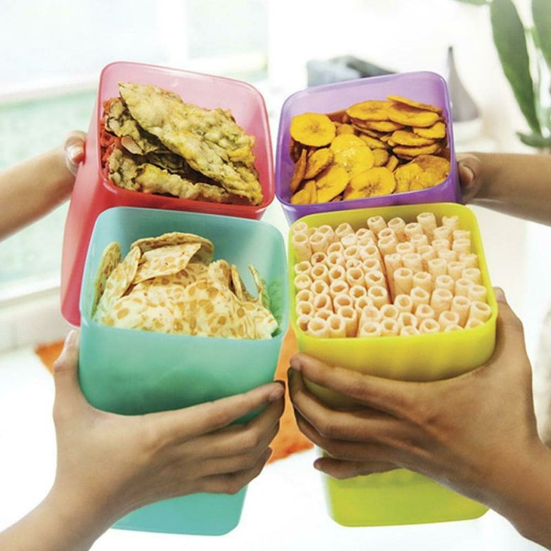 Tall Square Round Tupperware