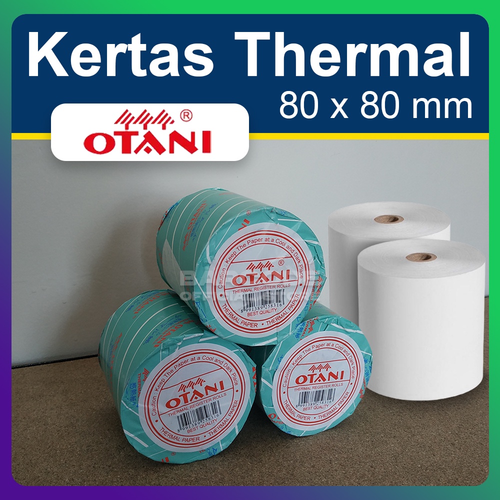 

OTANI 80x80mm Kertas Struk Thermal 80 x 80 Roll Kasir 80x80 mm
