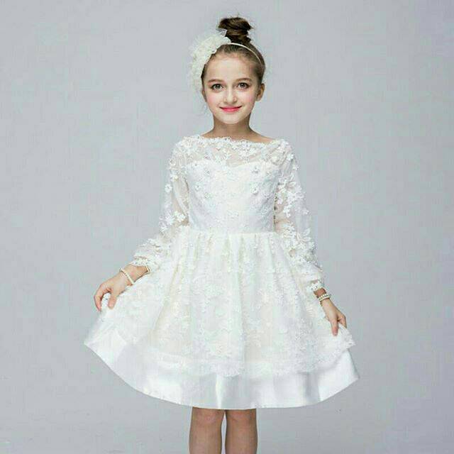 Gaun pesta anak brukat/ gaun pengiring pengantin anak