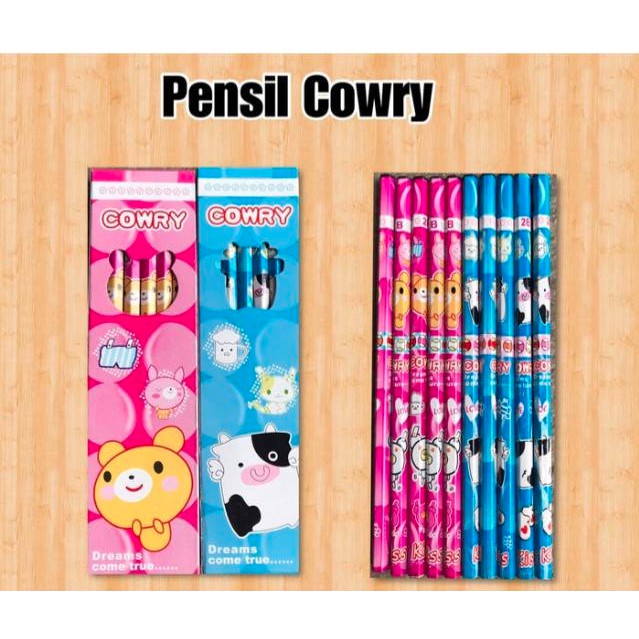 

1Lusin Pensil 2B Karakter Animasi/ Pensil Kayu fancy COWRY
