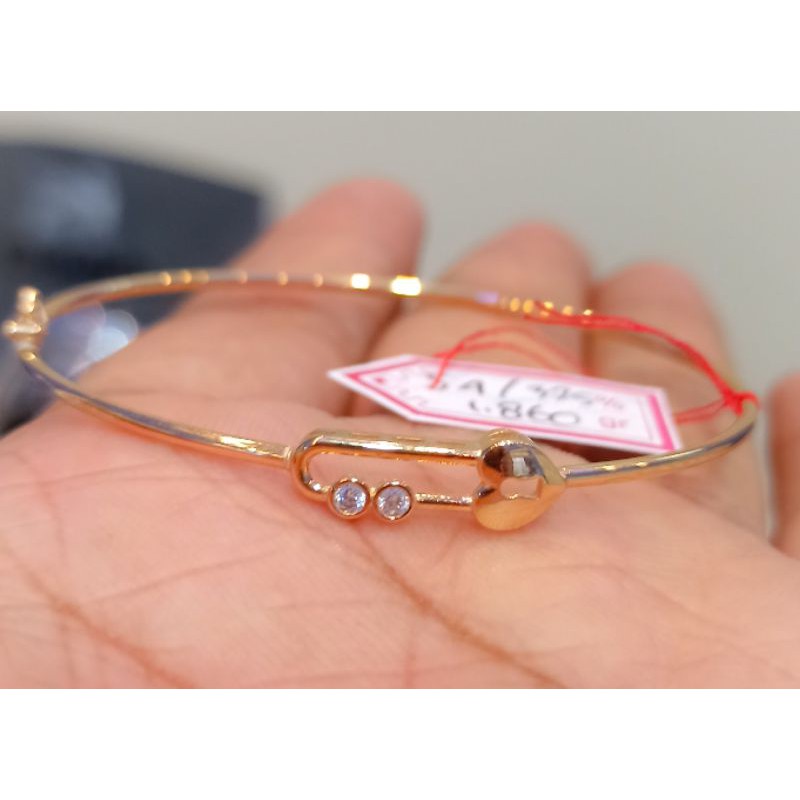 Gelang peniti love emas 375%