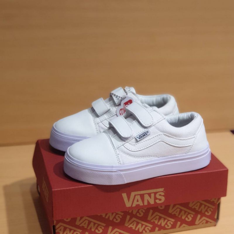 SEPATU VANS ANAK PUTIH SEPATU ANAK COWOK PREMIUM HIGH QUALITY SEPATU ANAK KECIL LAKI LAKI PEREMPUAN