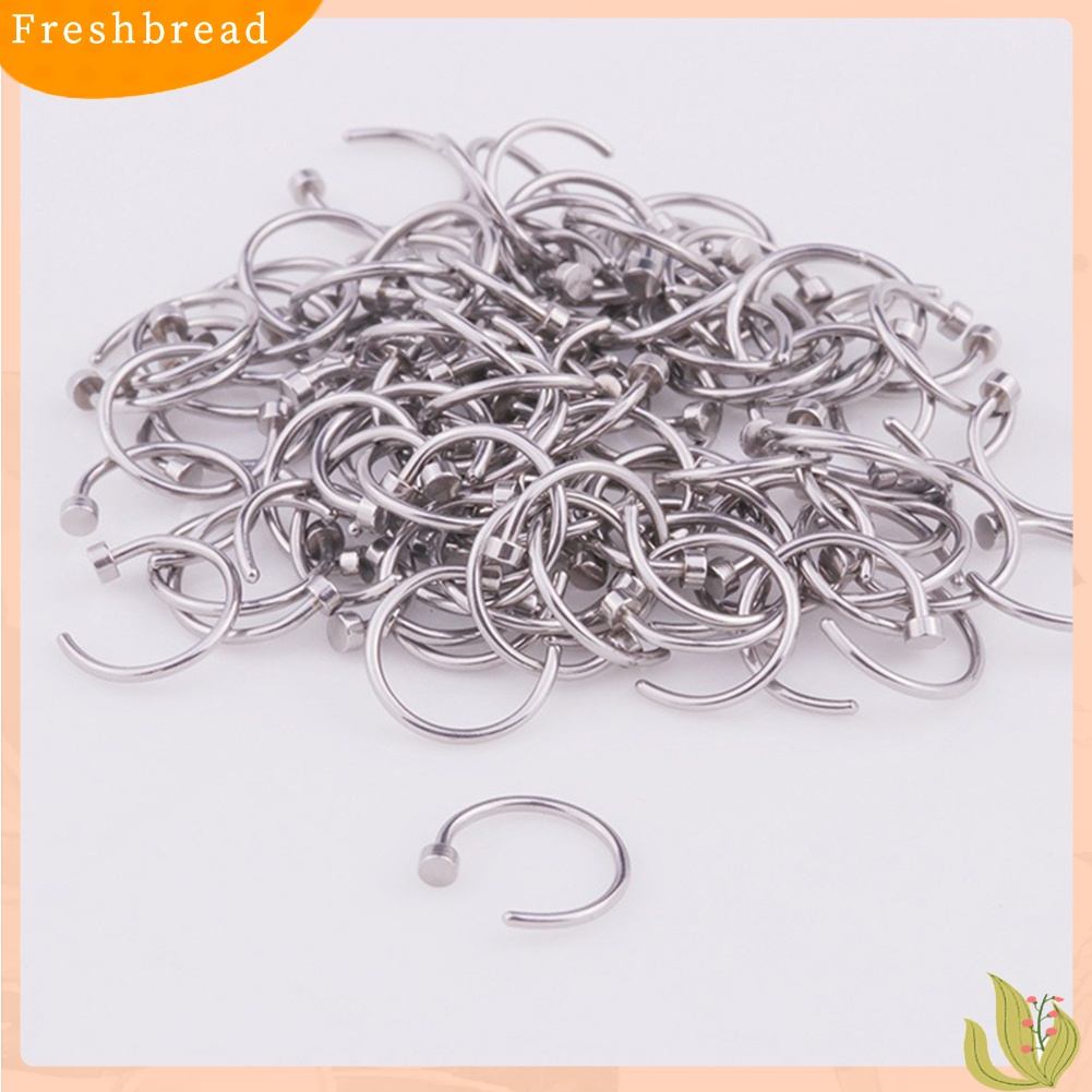 ? Fresh ? 4Pcs Cincin Tindik Tubuh / Hidung / Bibir Bahan Stainless Steel Gaya Punk