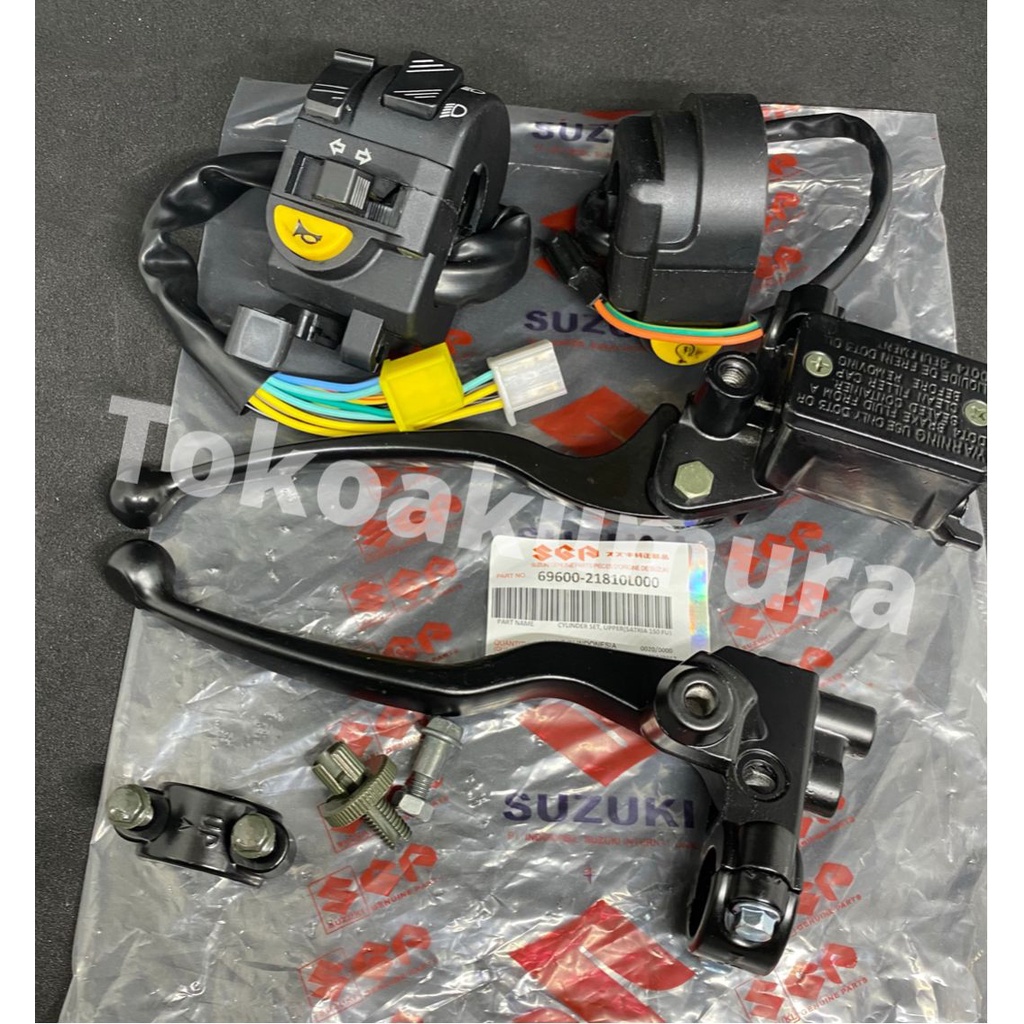 master rem atas assy satria fu plus saklar kiri kanan duduk spion kiri hendel kopling saklar set