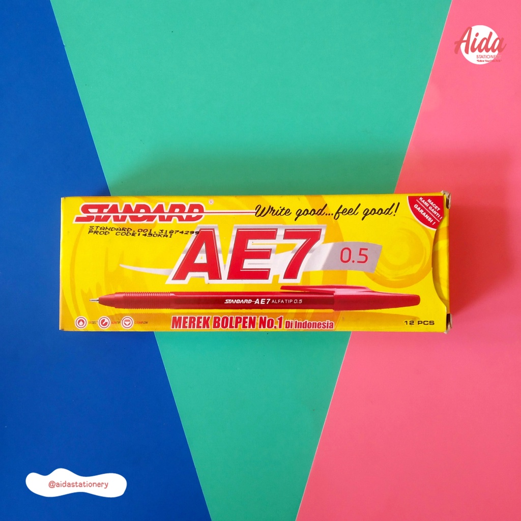 

Pulpen Standard AE7 Merah