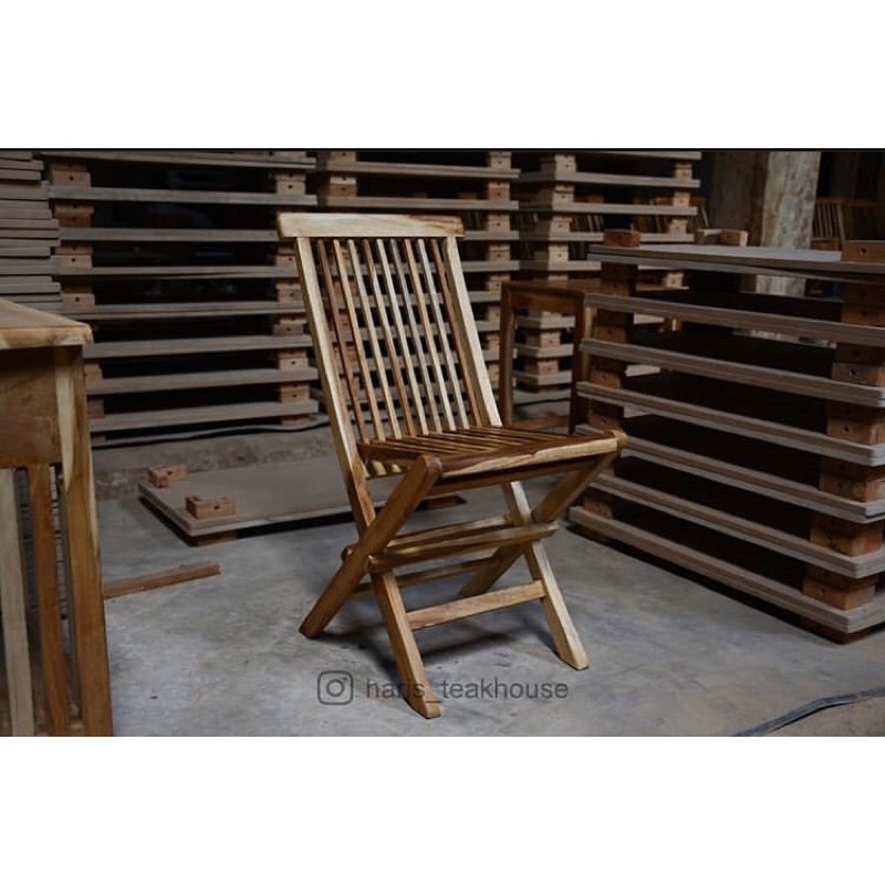 kursi Lipat Mini Kayu Jati
