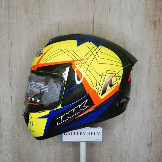 INK CL MAX #3 Yellow Black Blue / Helm full Face / INK full Face / INK CL MAX seri 3 yellow blue