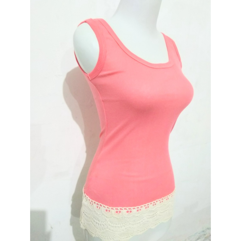 Baju RENDA TANKTOP Pakaian Wanita Korean Fashion