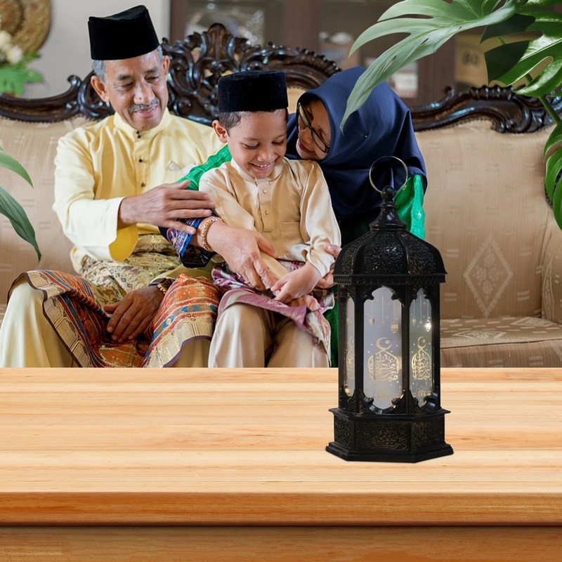 Lampu Lilin Elektronik Desain Eid Mubarak Ramadhan Muslim Gaya Retro Untuk Dekorasi Pesta