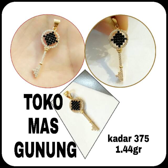 Liontin emas kunci kadar 375