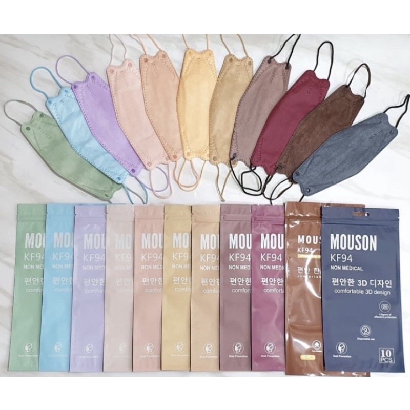 MASKER KF94 KOREA 4ply MOUSON WARNA ISI 10pcs Perpack / MASKER MOUSON KF94 4ply