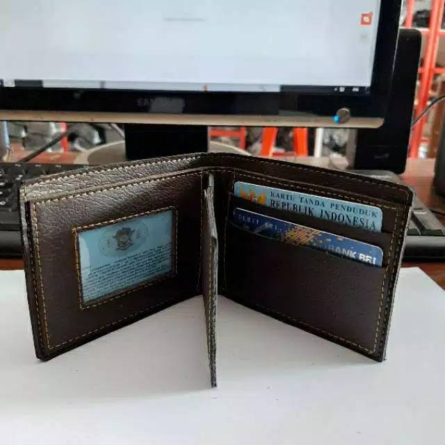 Dompet Kulit Pria Asli 3/4 3D Full Grain Kulit Sapi OrigiNal