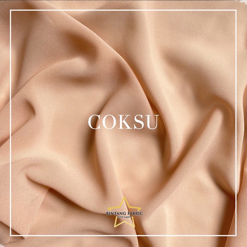 Bahan Kain Ceruti Ceruty Baby doll Premium 1/2 meter-Coksu