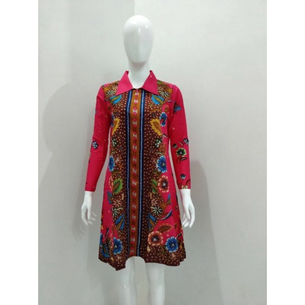 TUNIK BATIK KERJA KANTOR MOTIF BATIK MODERN