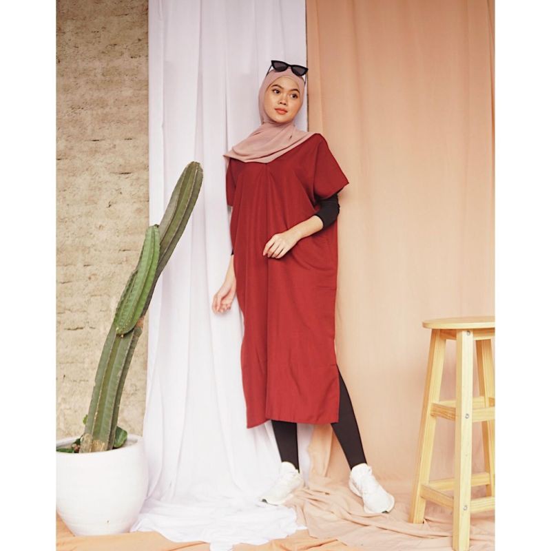 ReX FASHION AMELIA DRESS/TUNIK AMELIA KUPU KUPU BAHAN WOLFIS UKURAN ALLSIZE 1R