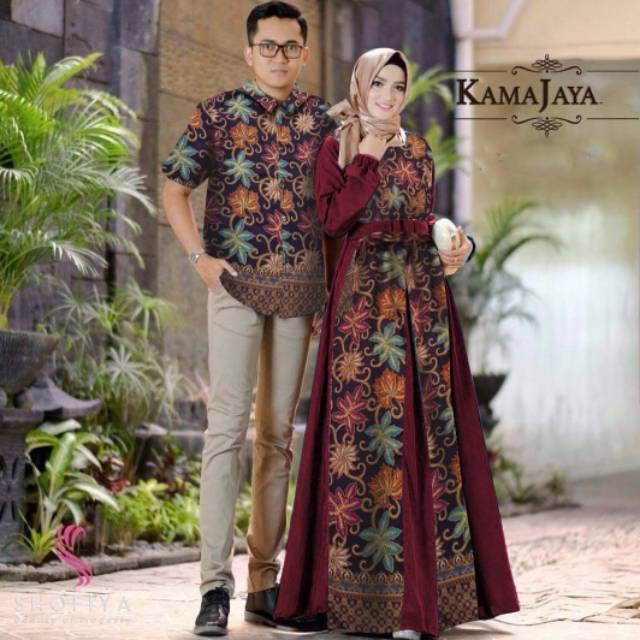 Couple batik KAMAJAYA /couple batik formal mewah terbaru