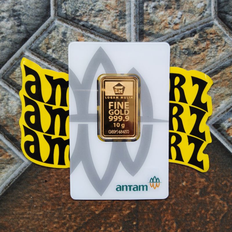 LOGAM MULIA ANTAM CERTICARD BERAT 10 GRAM FINE GOLD 999,9 %