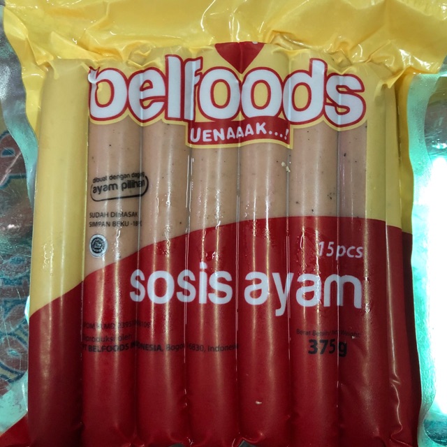 

Belfoods Sosis Ayam Uenaakk 375gr (isi 15pcs)