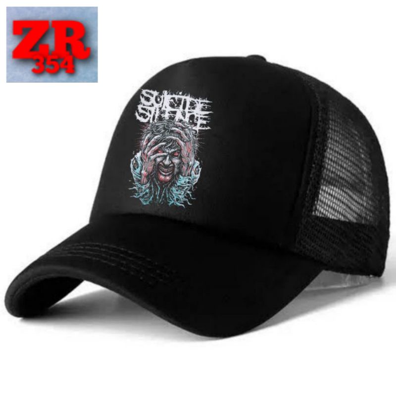Topi SUICIDE SILENCE / topi trucker / topi BAND METAL / topi jaring / topi baseball / topi pria / to