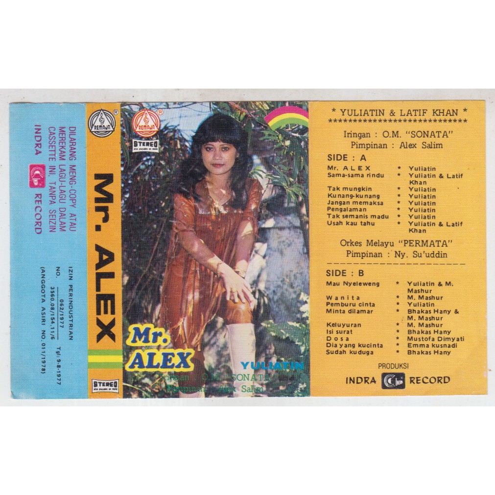 COVER SAMPUL KASET YULIATIN - MR ALEX