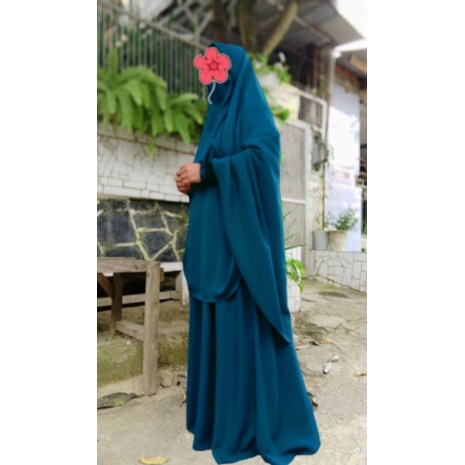 Gamis syari wolfis premium set cadar murah