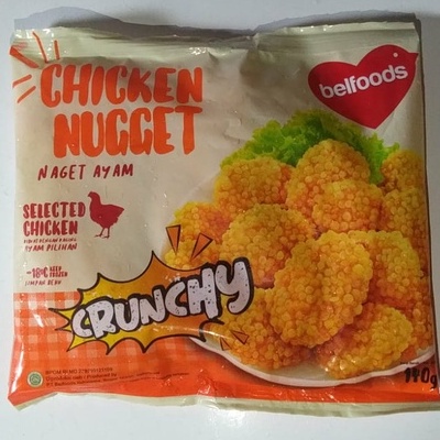 

Belfoods Nugget Crunchy 140 gr Frozen Food Murah | Naget Ayam | Makanan Beku | Olahan Daging Ayam Siap Goreng