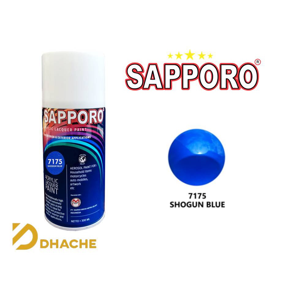 CAT SEMPROT SAPPORO SPRAY PAINT 7175 SHOGUN BLUE 300ML / CAT SEMPROT PILOK