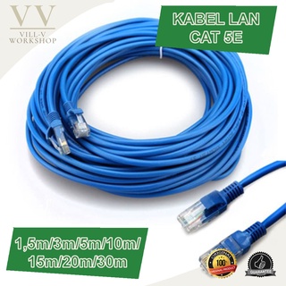 Jual KABEL LAN CAT 5E 1 5M 3M 5M 10M 15M 20M 30M SIAP PAKAI Shopee Indonesia