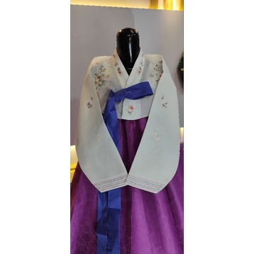 hanbok modern cantik ungu