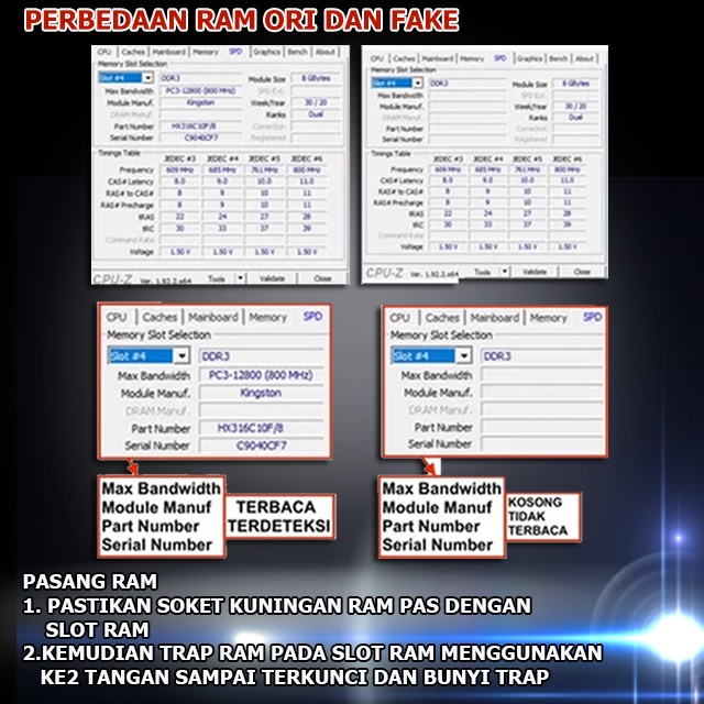 MEMORY RAM KOMPUTER PC PC3L 4GB PC-12800  SAMSUNG