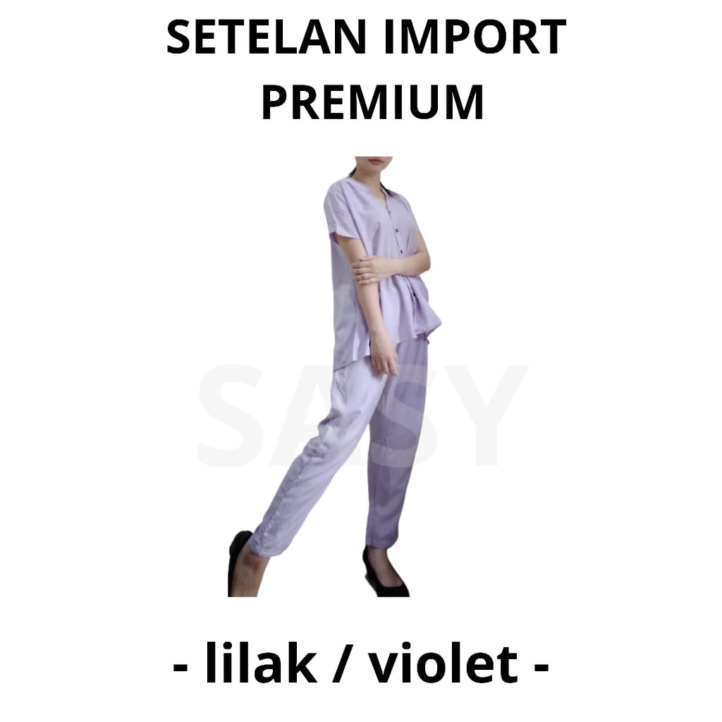 Baju Tidur Wanita Piyama Setelan Rayon CP Celana Panjang - Polos