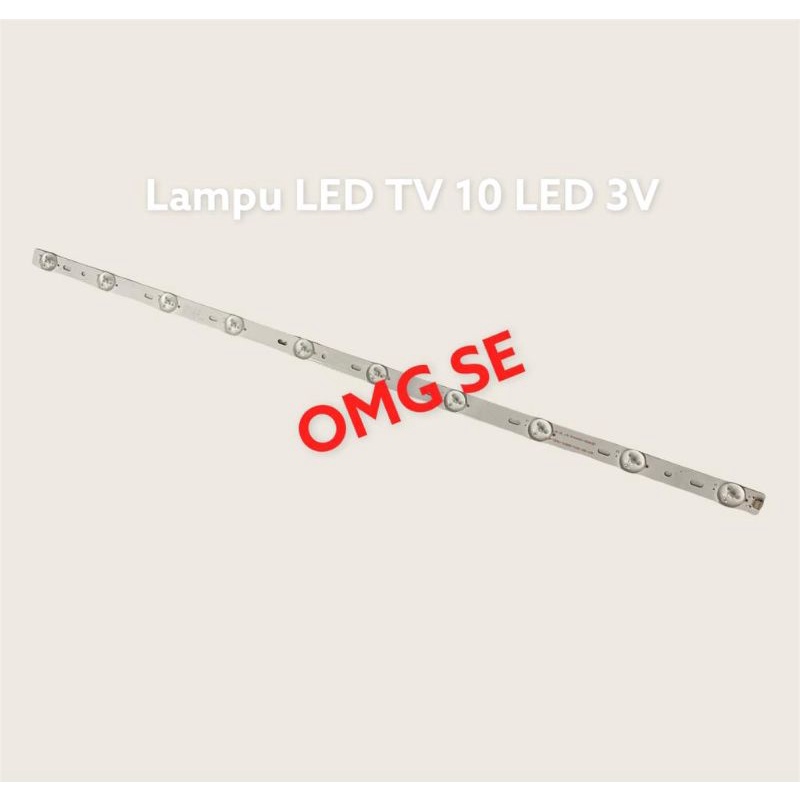 lampu LED TV 10 kancing 3V