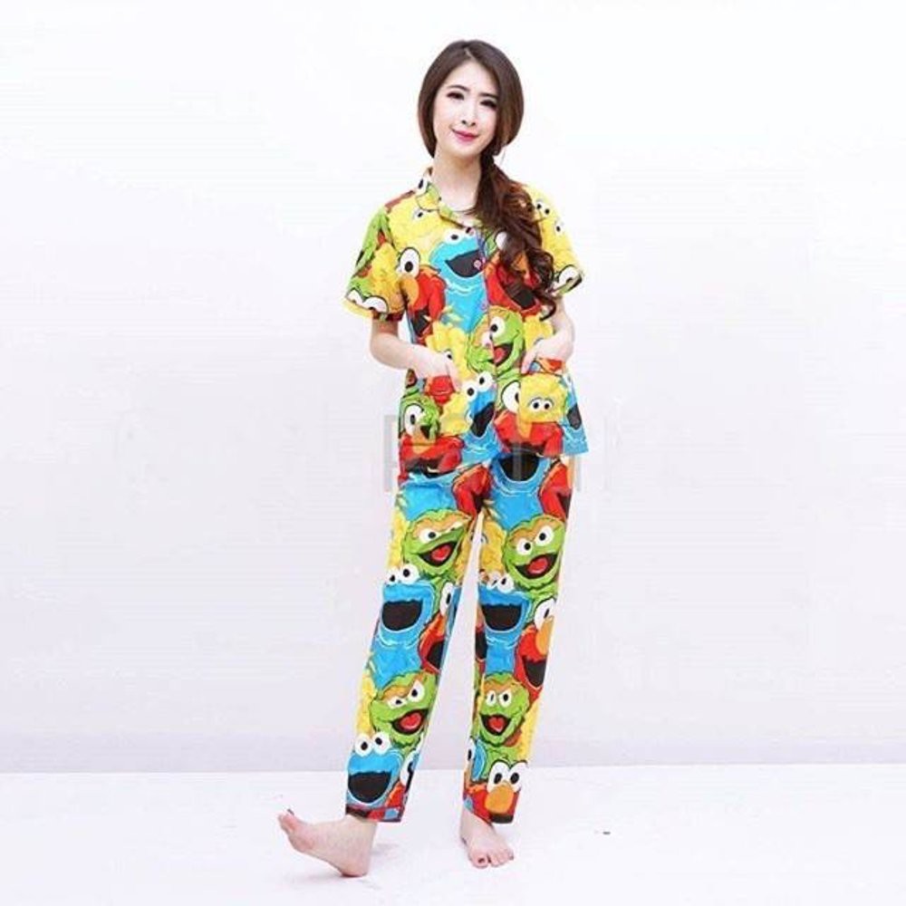 BESS - Piyama CP / Stelan Baju Tidur Murah / Corak ELMO