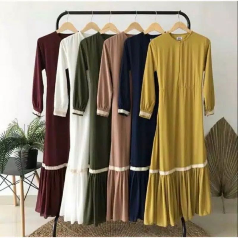 MEGHITA//MAXI DRESS//GAMIS//BAHAN PREMIUM//MOSCREPE//HALUS  