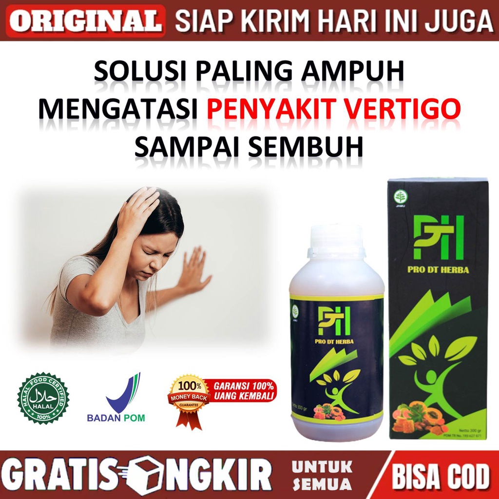 Obat Vertigo Ampuh - Obat Vertigo Herbal - Obat Vertigo Alami - Obat Vertigo Asam Lambung - Pro Dt H