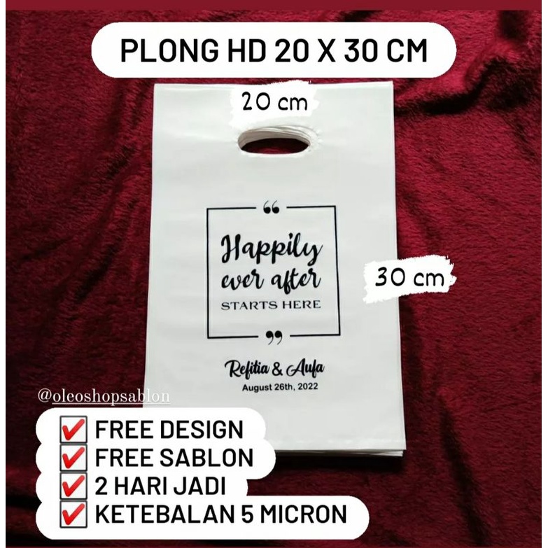 

[TERMURAH] PALASTIK SABLON OLSHOP, TOKO, TAS KRESEK 20 x 30 FREE DESIGN DISAIN BISA COD