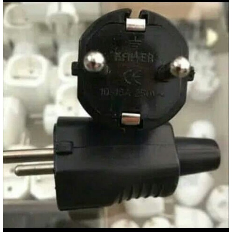 steker karet kaiser 2pin colokan listrik rubber kaiser 2 pin