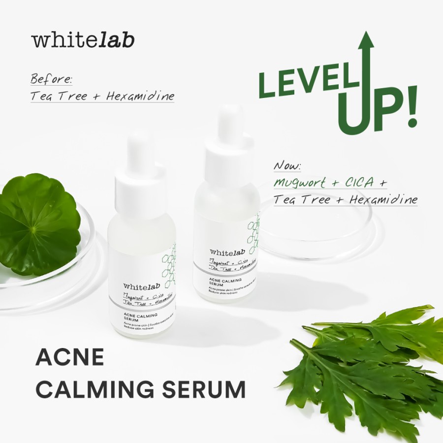 Whitelab Brightening Paket Wajah &amp; Acne Calming Serum (FREE POUCH)