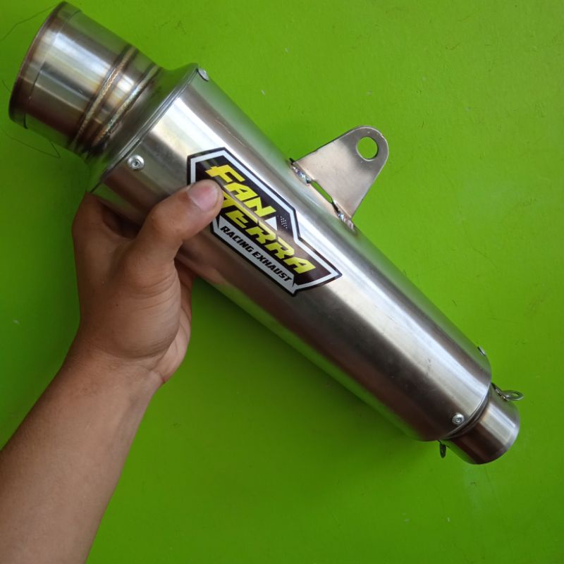 Knalpot FANTERA knalpot racing model kompetisi cantol original panjang 25cm sarangan setengah suara 