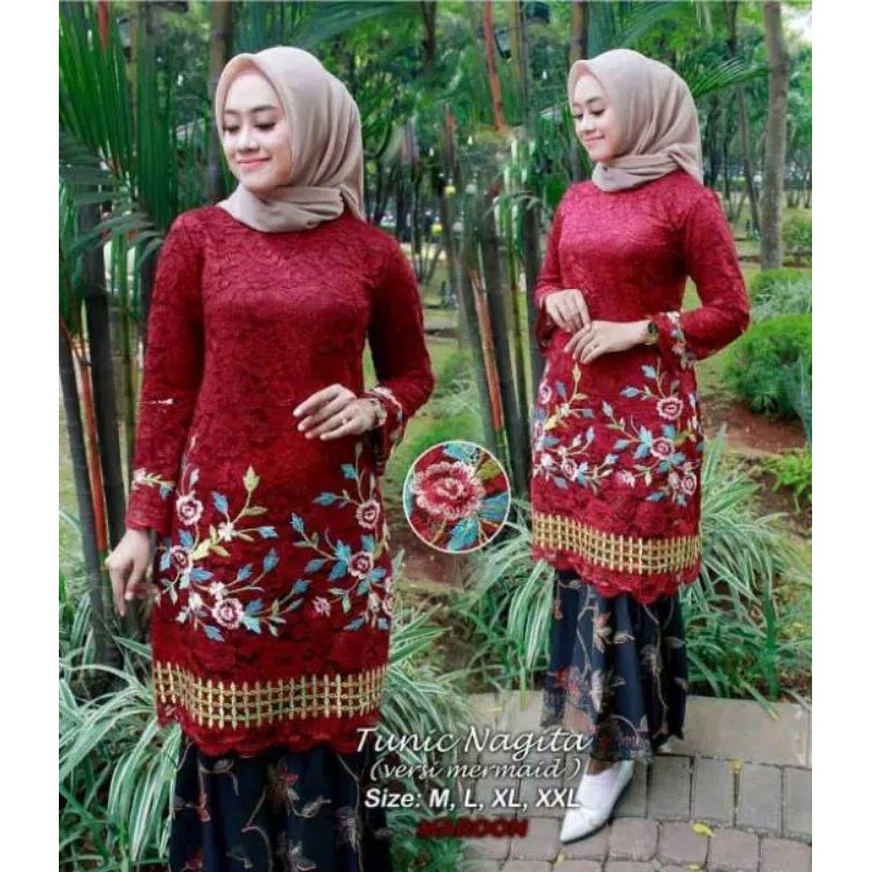 NEW KEBAYA ORIGINAL SETELAN HANABI PAGAR/TERLARIS/KOMBINASI BUNGA