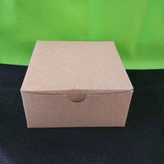 

[COD] dus kue snack box coklat laminating 10x10x5cm/isi 100 pcs [COD]