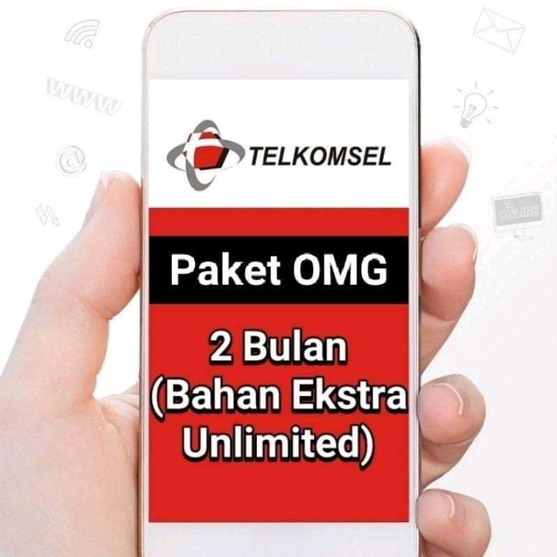 Paket Data Telkomsel OMG 2 bulan untuk bahan ekstra unlimited