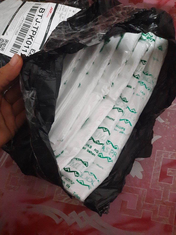 Kresek Sablon Ukuran Super 35x58 Isi 50 Pcs.free Desain Min Order 150 Pcs