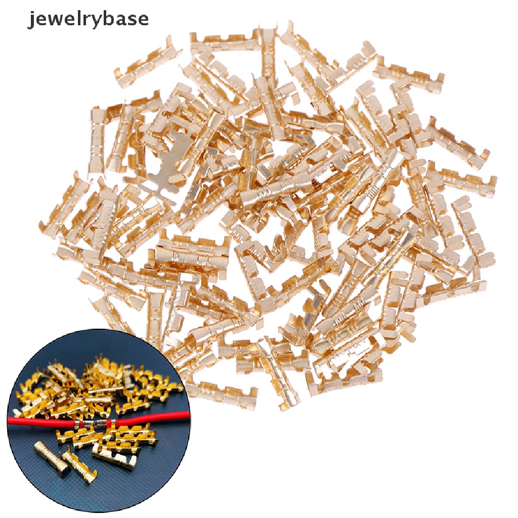100 Pcs Konektor Kawat Listrik Bahan Tembaga Kuningan Ukuran 0.5-1.5mm2