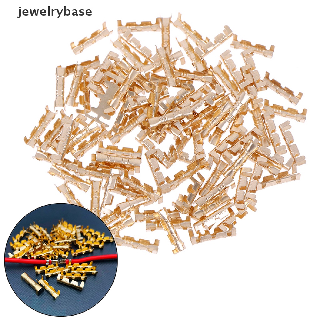 100 Pcs Konektor Kawat Listrik Bahan Tembaga Kuningan Ukuran 0.5-1.5mm2