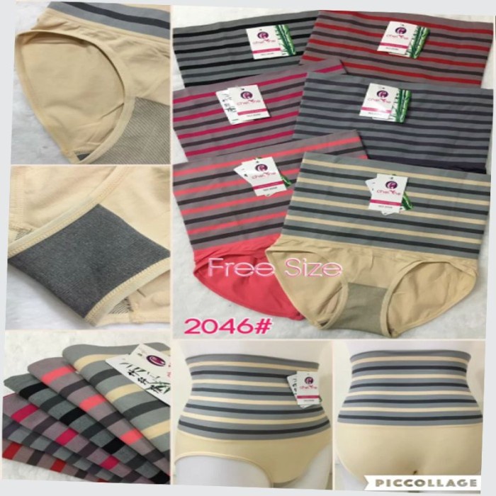 CD SEMI KORSET / CD KORSET STRIP 2046 PREMIUM Celana Dalam Korset Salur Import Allsize