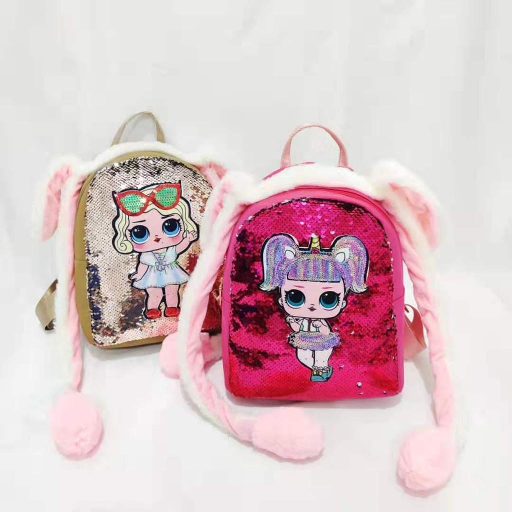 LS 792 - Ransel Anak Karakter Hat Bunny LOL Tas Punggung Backpack Anak Sekolah Ngaji SD TK PAUD