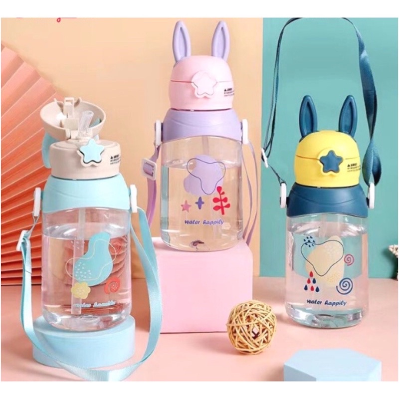 Botol Minum Anak Karakter Kelinci / Botol Minum Rabbit BPA FREE 600ml