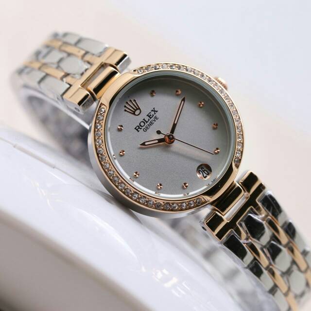 JAM TANGAN CEWEK/WANITA ROLEX  DIAMOND KW SUPER RANTAI  ANTI  AIR  ELEGANT HARGA BERSAHABAT...